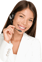 Image of smiling customer service agent ready to help.